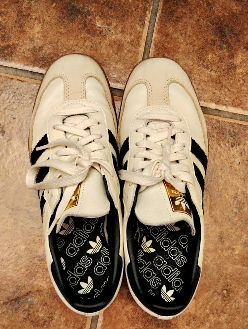 adidas Samba Sneakers Cream White / Core Black / Sand Strata - Picture 2 of 4